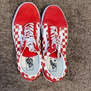 Red checkered vans